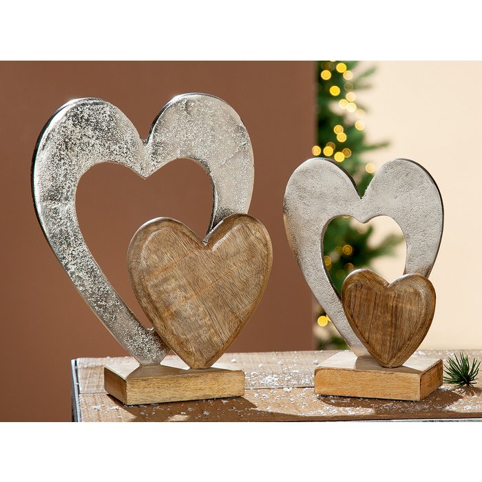 Houten dubbel hart